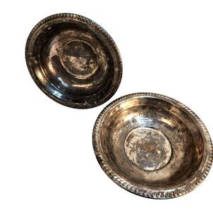 F. Rogers Silver-Plated 6.5" Decorative Serving Bowls Set Of 2